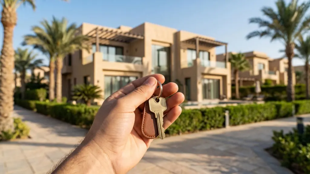 Foreign property buyer reviewing Hurghada and Sahl Hasheesh developments, payment plans and currency options before purchasing real estate in Egypt